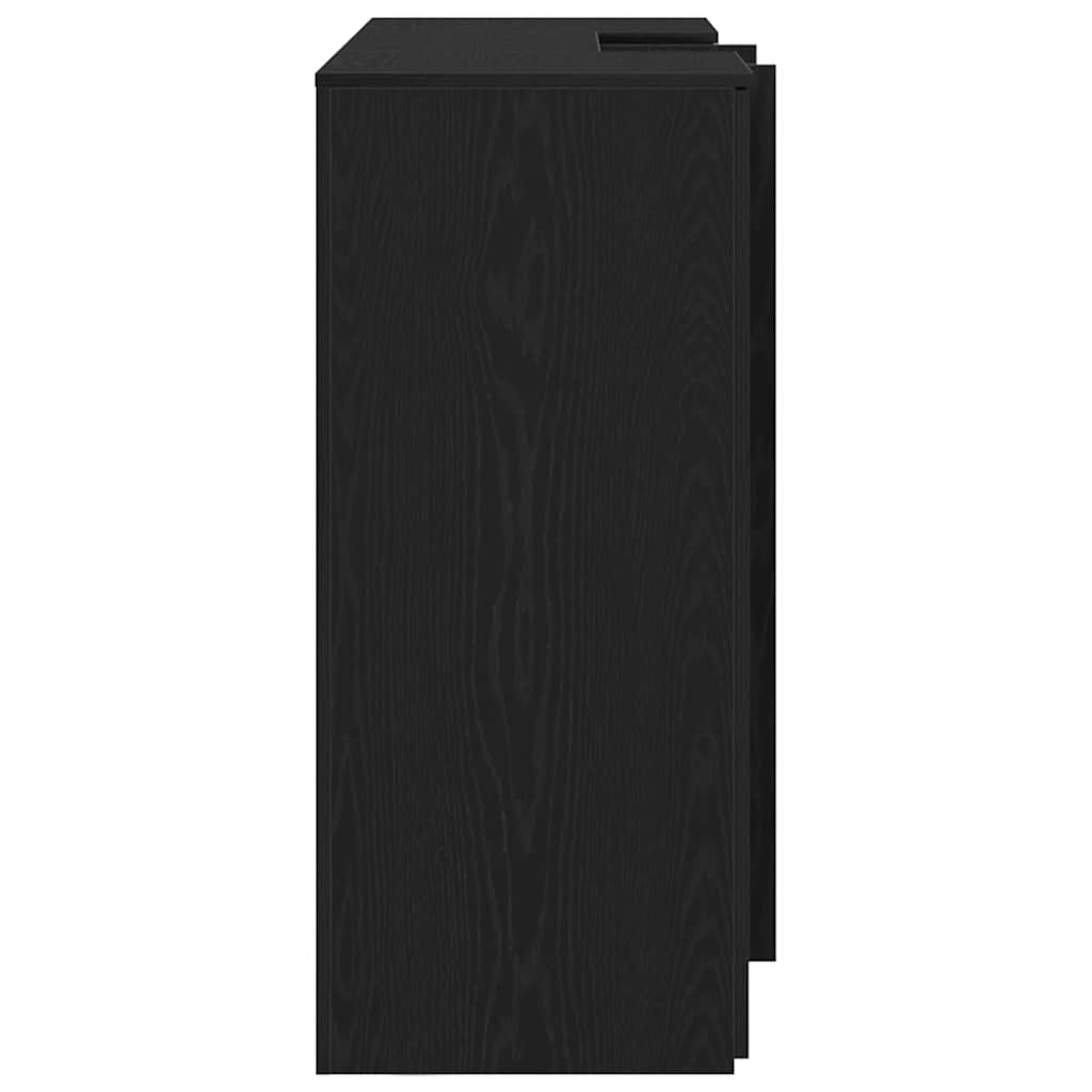 Receptiebalie 155x50x103,5 cm bewerkt hout zwart eikenkleur – afbeelding 10
