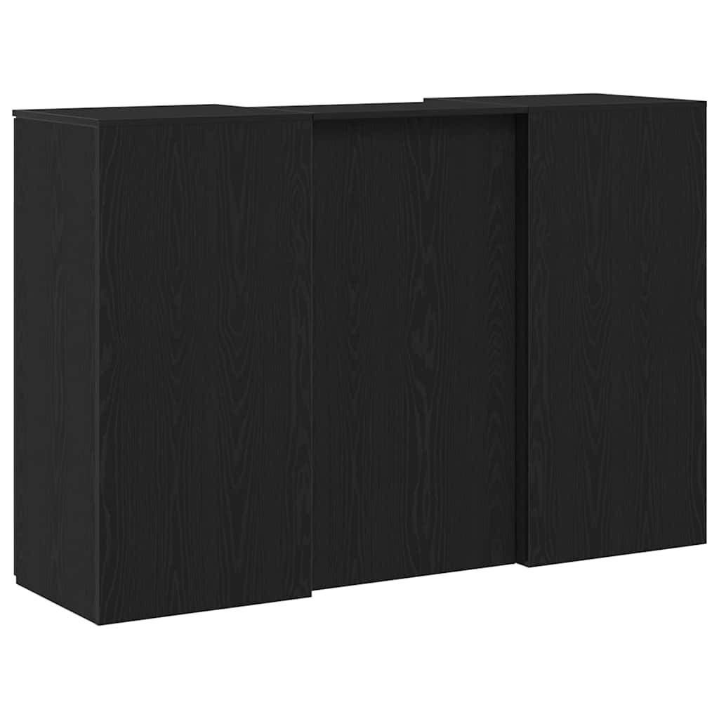 Receptiebalie 155x50x103,5 cm bewerkt hout zwart eikenkleur – afbeelding 11