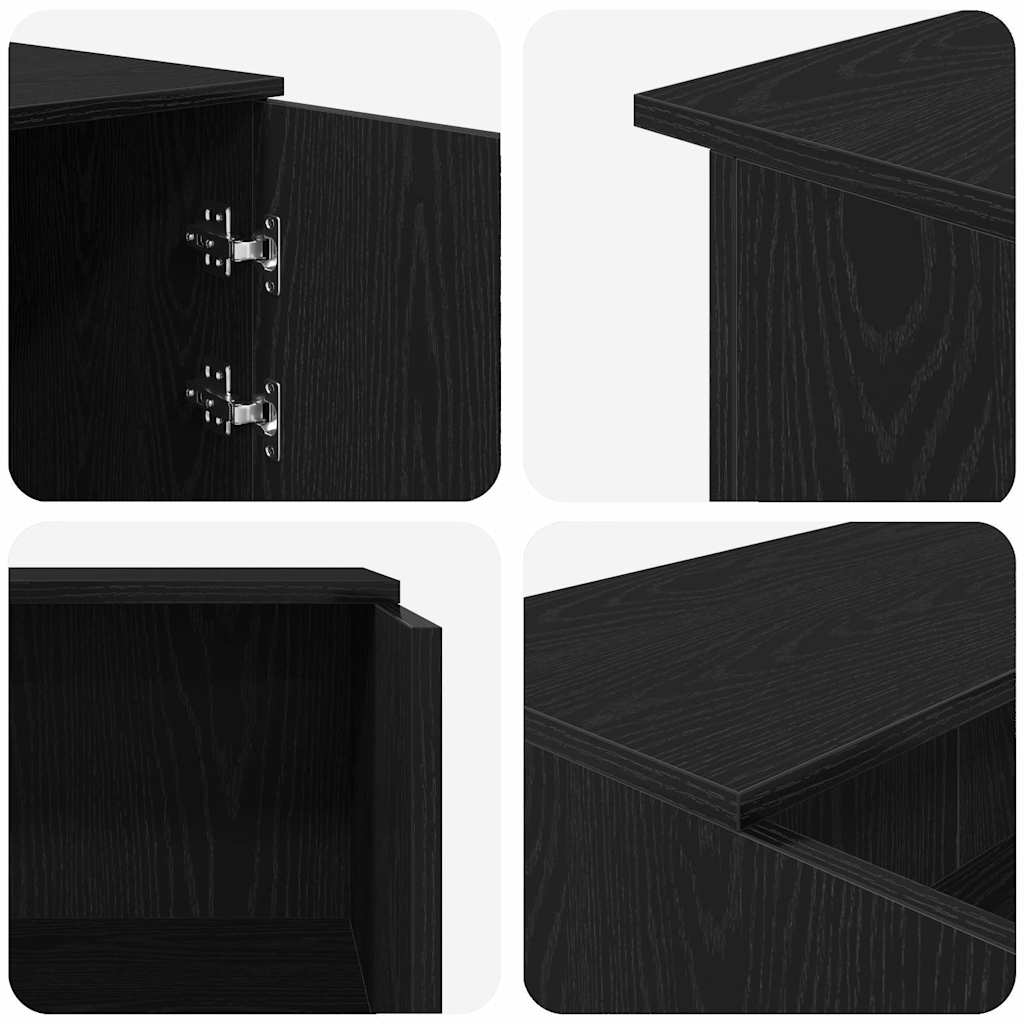 Receptiebalie 155x50x103,5 cm bewerkt hout zwart eikenkleur – afbeelding 12