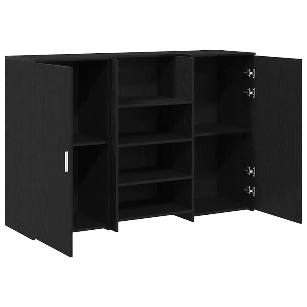 Receptiebalie 155x50x103,5 cm bewerkt hout zwart eikenkleur – afbeelding 6