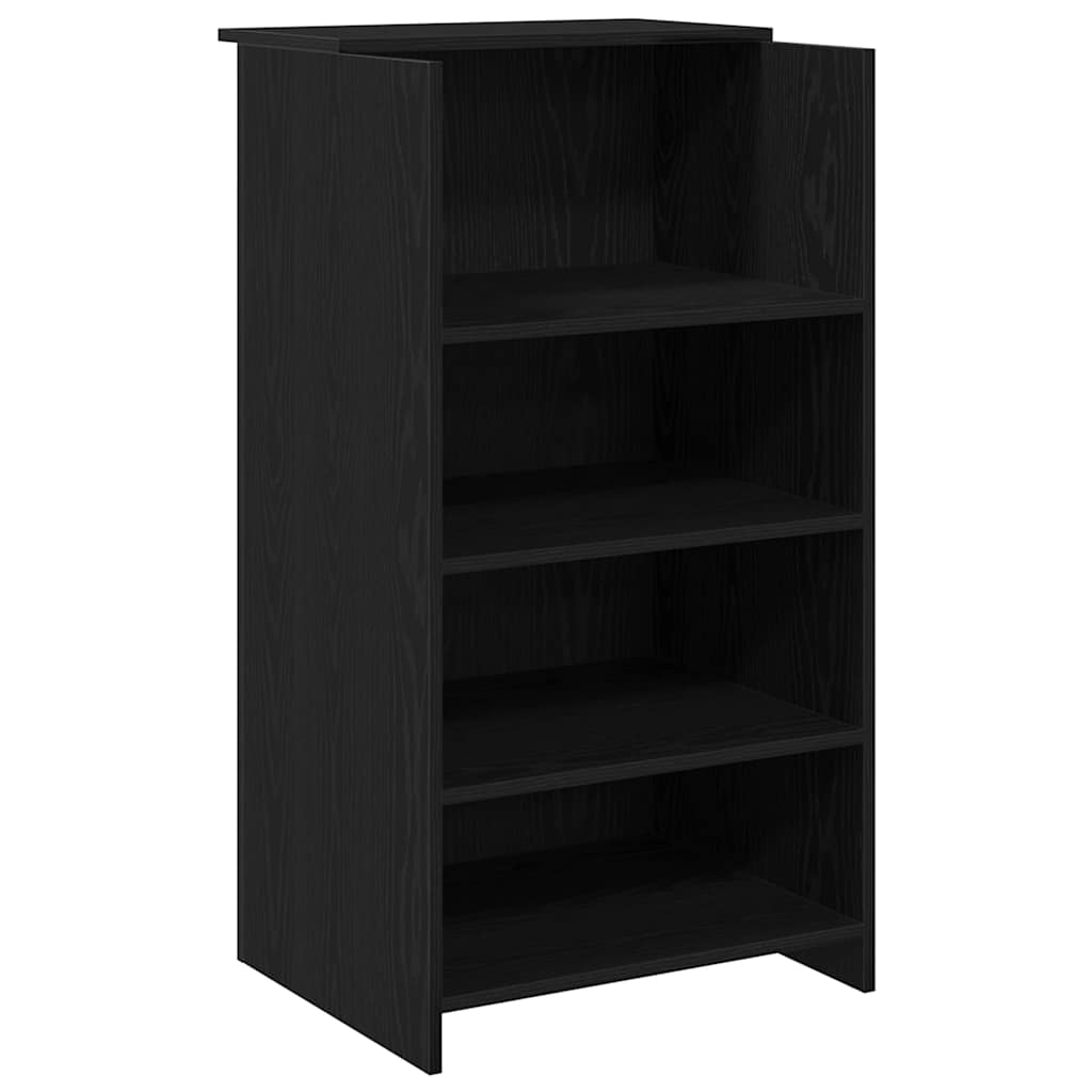 Receptiebalie 155x50x103,5 cm bewerkt hout zwart eikenkleur – afbeelding 8