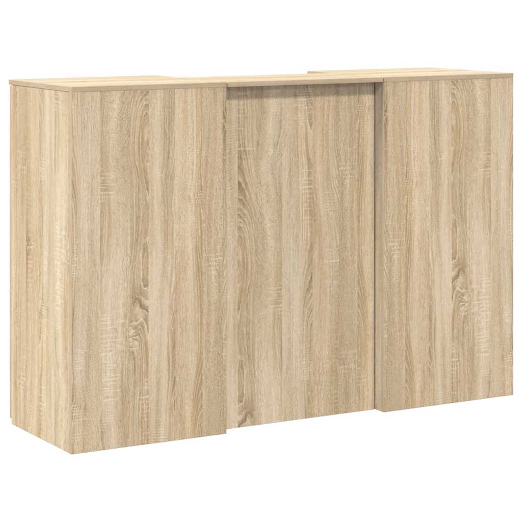 Receptiebalie 155x50x103,5 cm bewerkt hout sonoma eikenkleurig – afbeelding 11