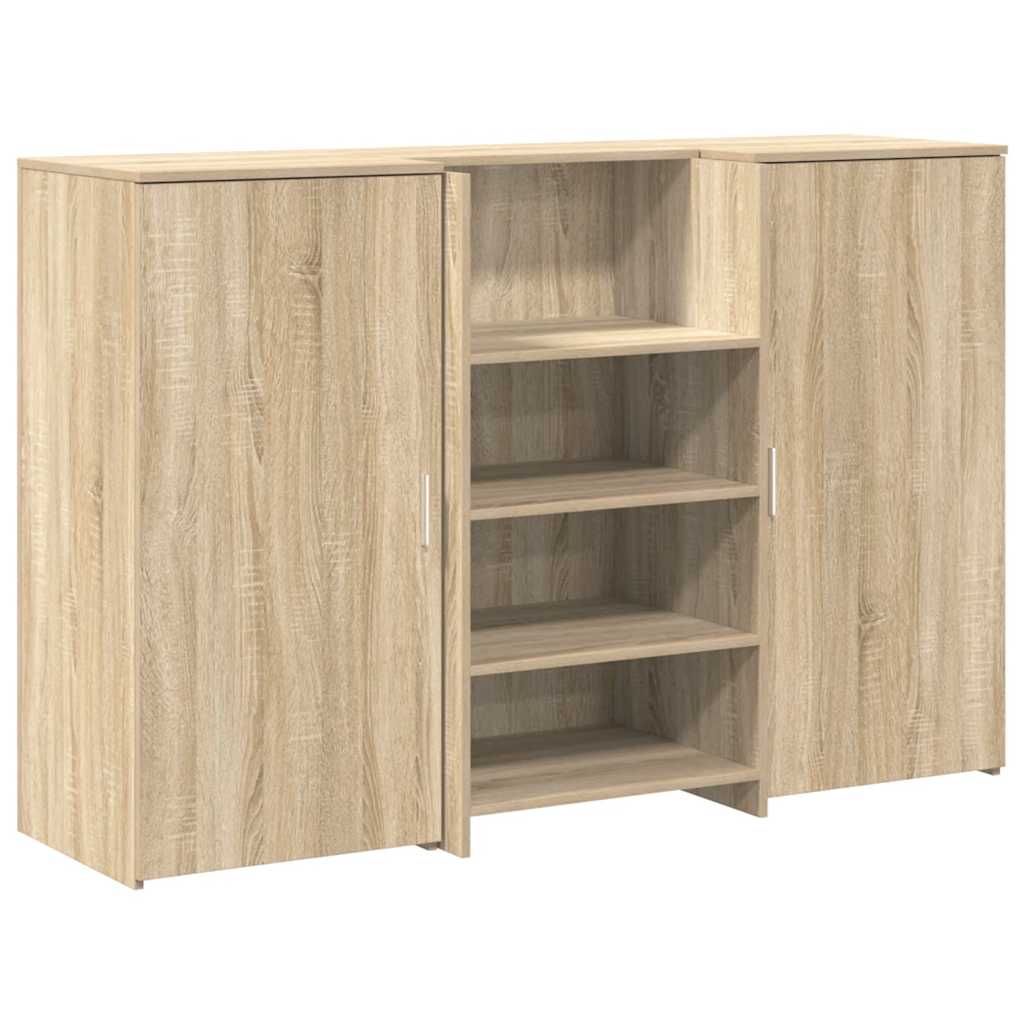 Receptiebalie 155x50x103,5 cm bewerkt hout sonoma eikenkleurig – afbeelding 2