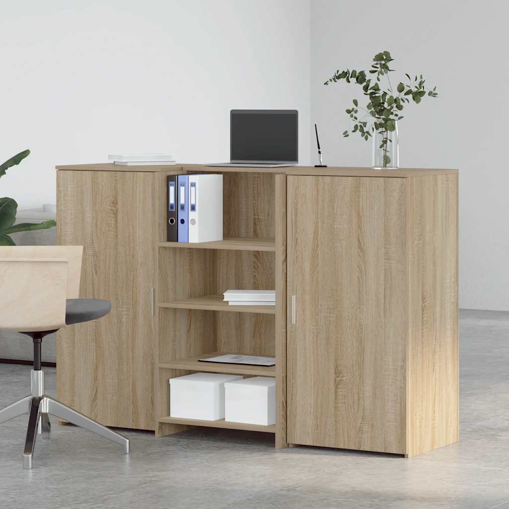 Receptiebalie 155x50x103,5 cm bewerkt hout sonoma eikenkleurig – afbeelding 3