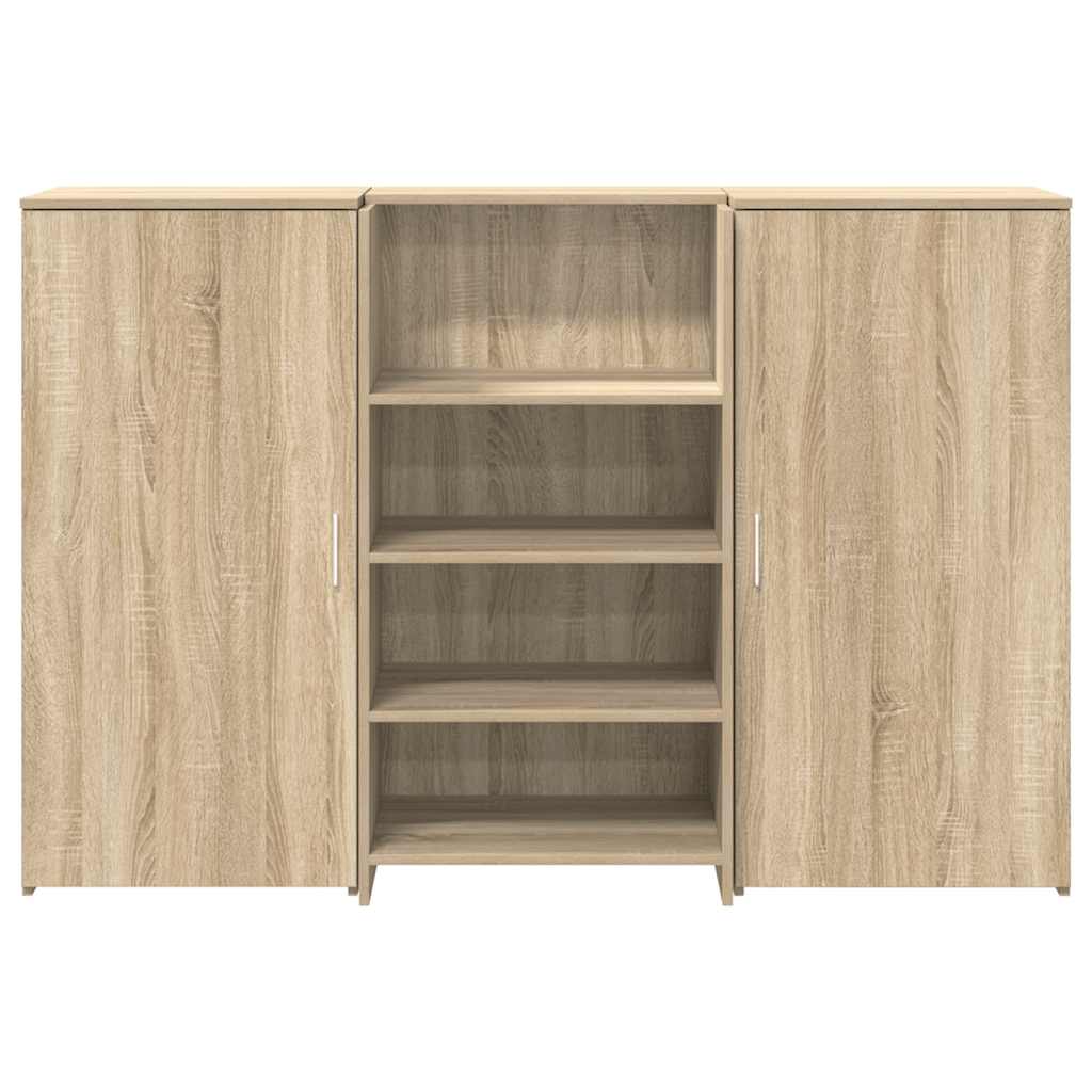 Receptiebalie 155x50x103,5 cm bewerkt hout sonoma eikenkleurig – afbeelding 5