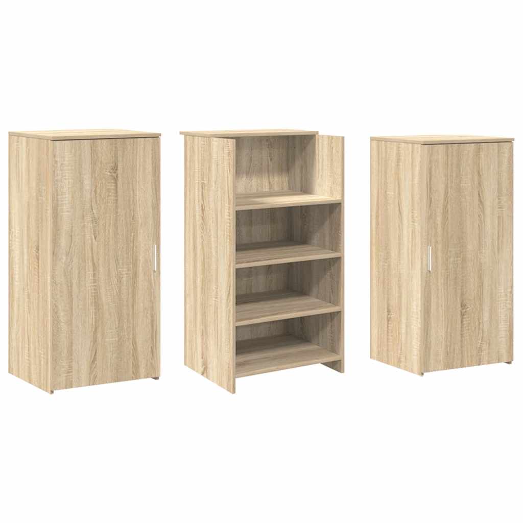 Receptiebalie 155x50x103,5 cm bewerkt hout sonoma eikenkleurig – afbeelding 7