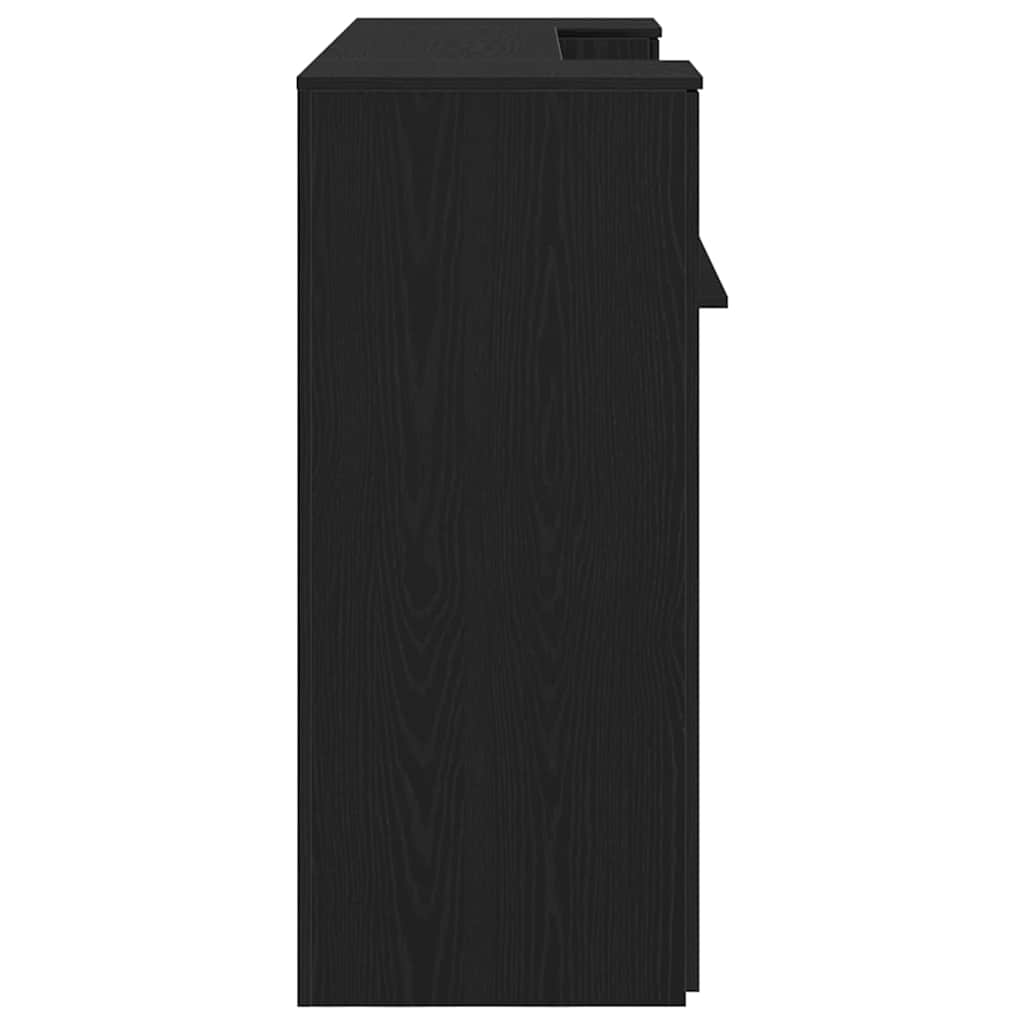 Receptiebalie zwart eiken 180x50x103,5 cm bewerkt hout – afbeelding 10