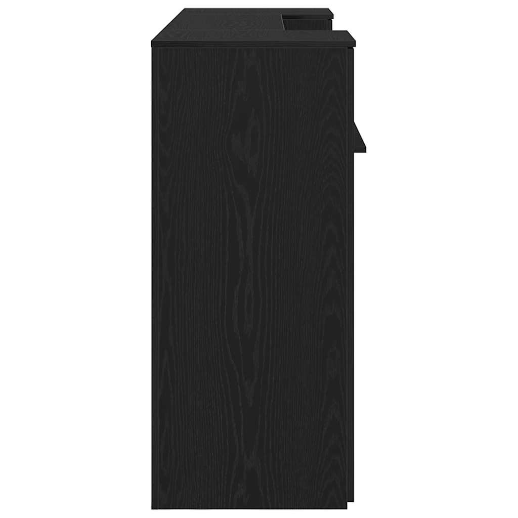 Receptiebalie 200x50x103,5 cm bewerkt hout zwart eikenkleur – afbeelding 10