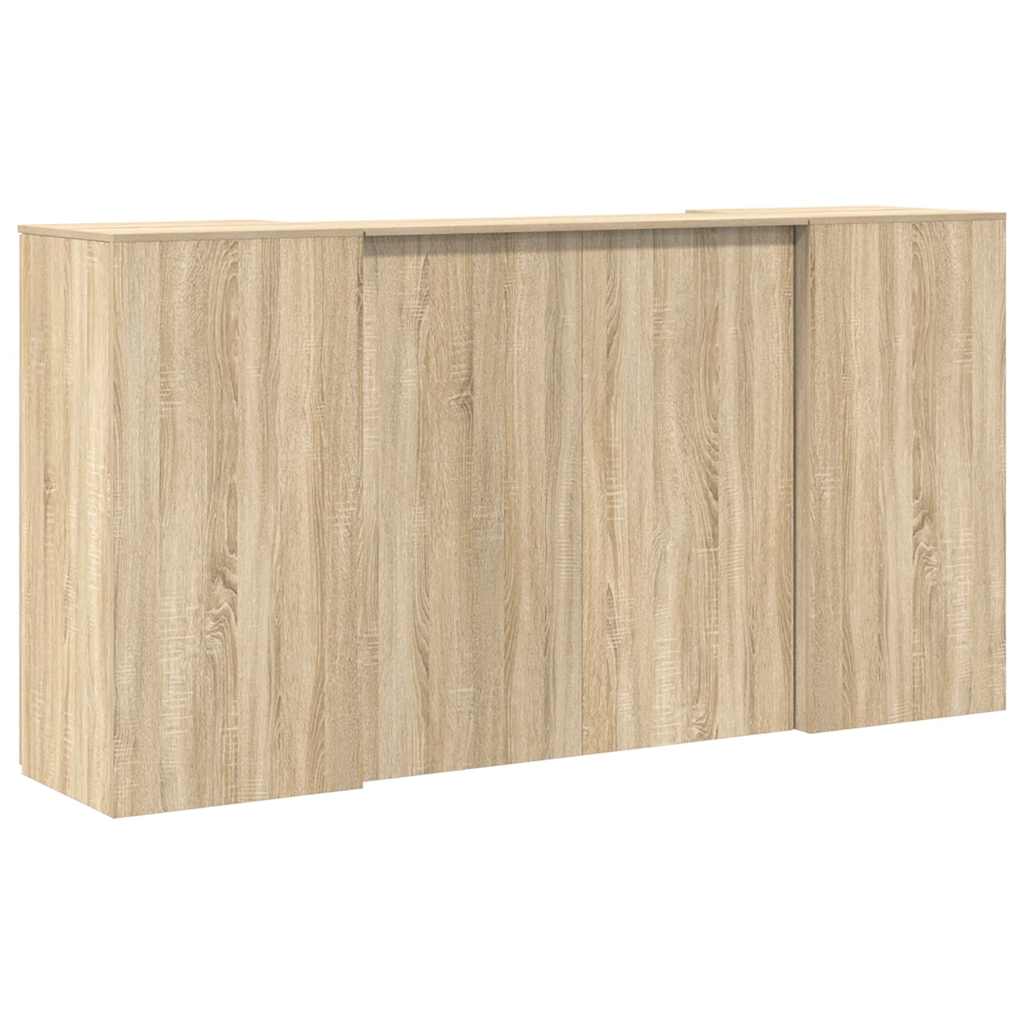 Receptiebalie 200x50x103,5 cm bewerkt hout sonoma eikenkleurig – afbeelding 11