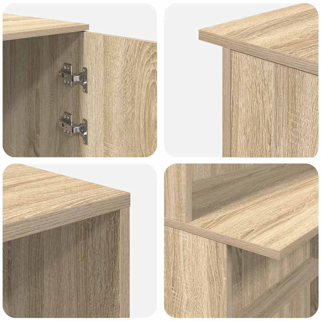Receptiebalie 200x50x103,5 cm bewerkt hout sonoma eikenkleurig – afbeelding 12