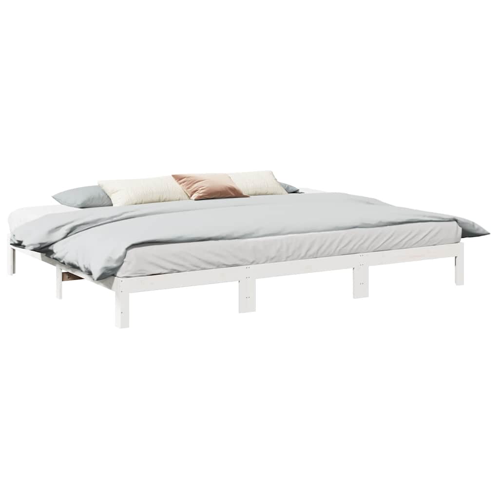 Bedframe Family zonder matras 270x200 cm massief grenenhout wit – afbeelding 1