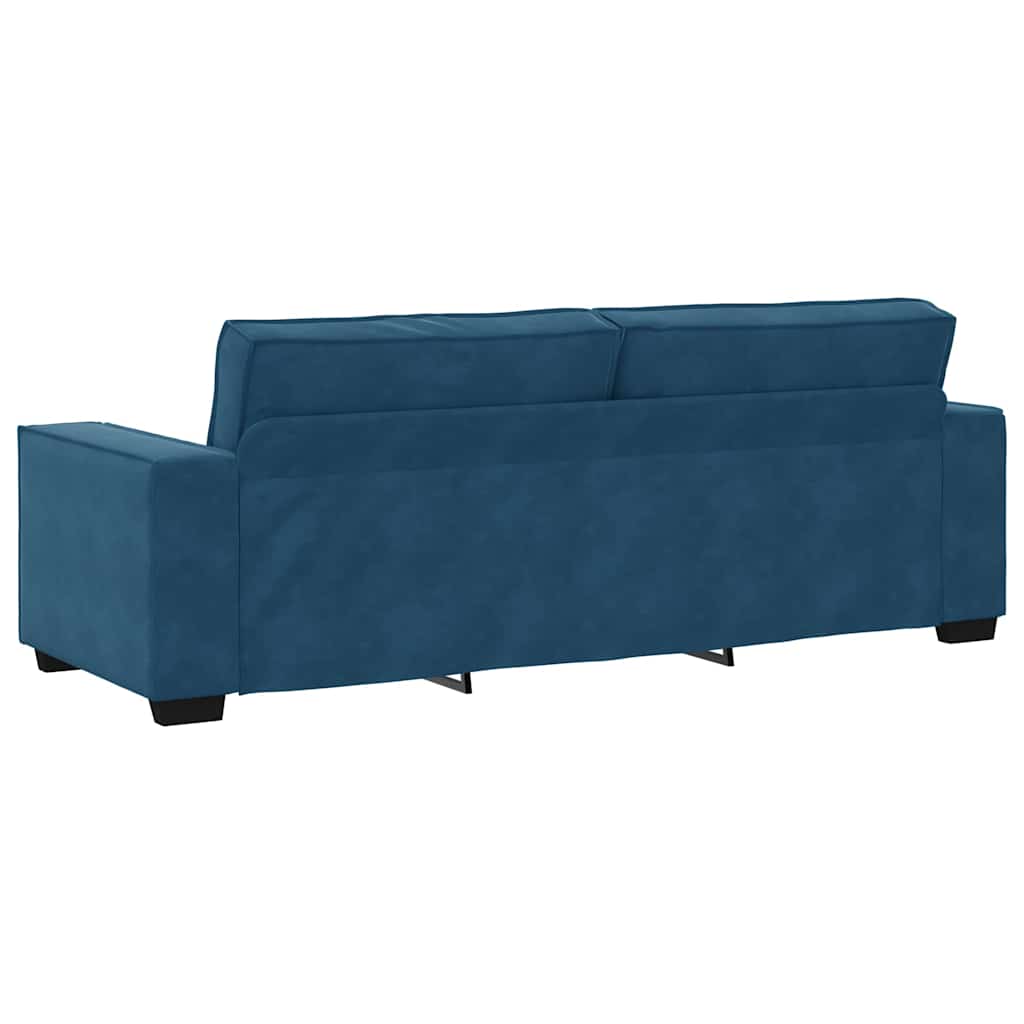 3-delige Loungeset met kussens fluweel blauw – afbeelding 9
