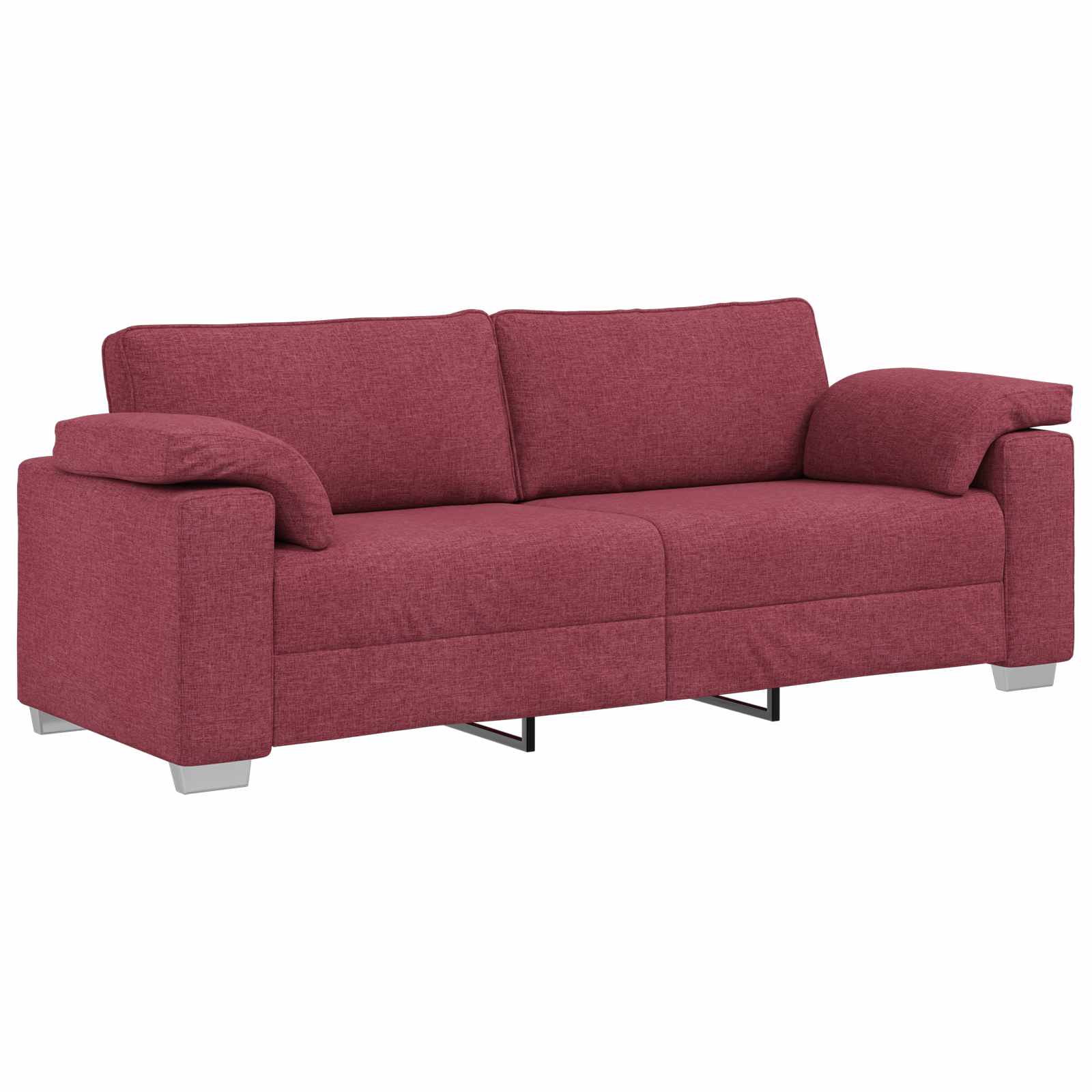 Bank 3 pcs Windrood 219 x 80 x 82 cm Linnen-mix stof – afbeelding 6