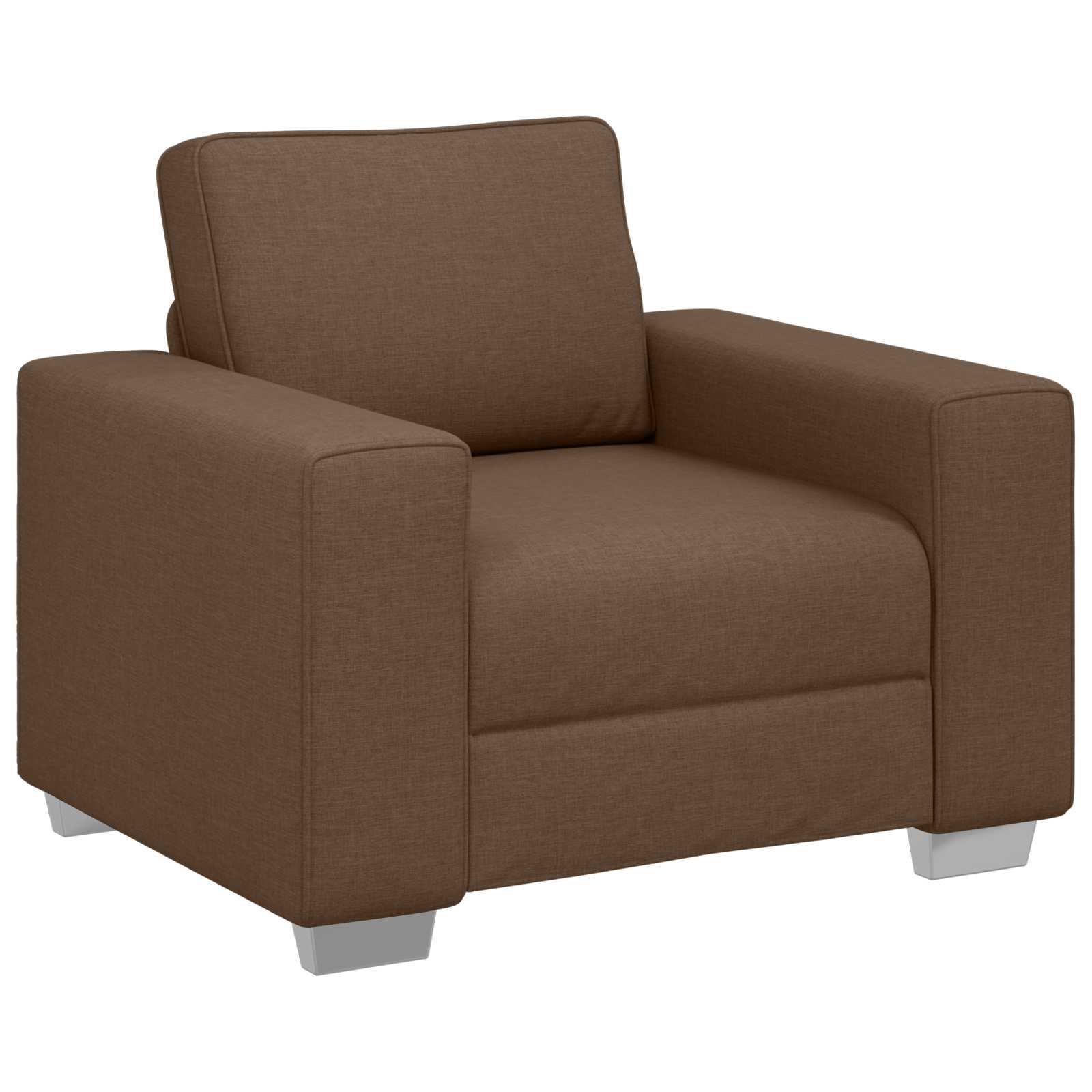 Bank 3 pcs Bruin 219 x 80 x 82 cm Linnen-mix stof – afbeelding 4