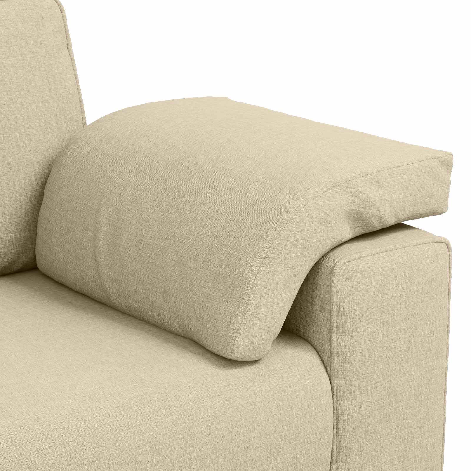 Bank 3 pcs Crème 219 x 80 x 82 cm Linnen-mix stof – afbeelding 10