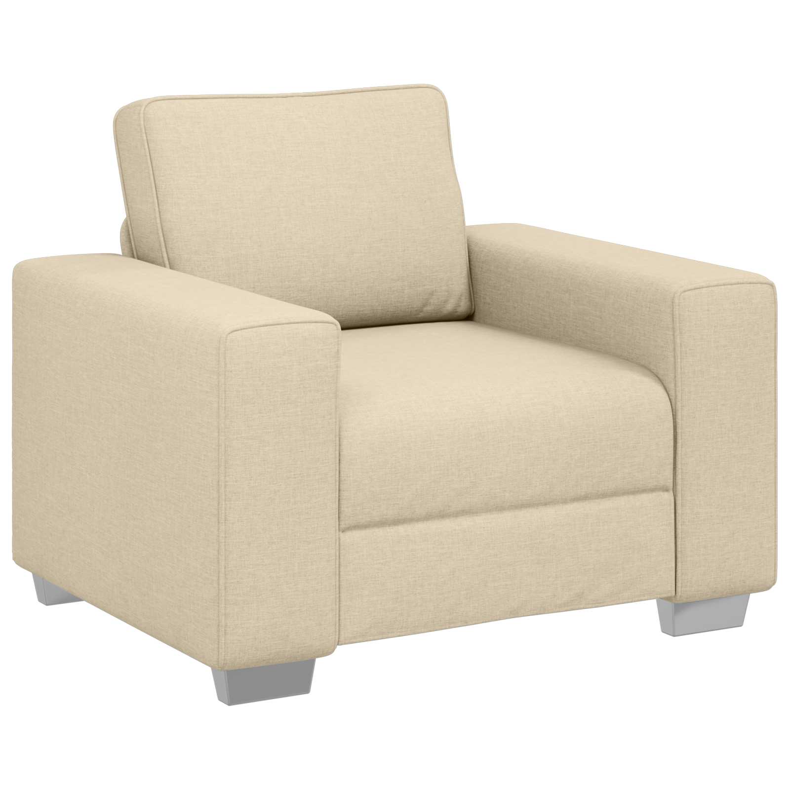 Bank 3 pcs Crème 219 x 80 x 82 cm Linnen-mix stof – afbeelding 4