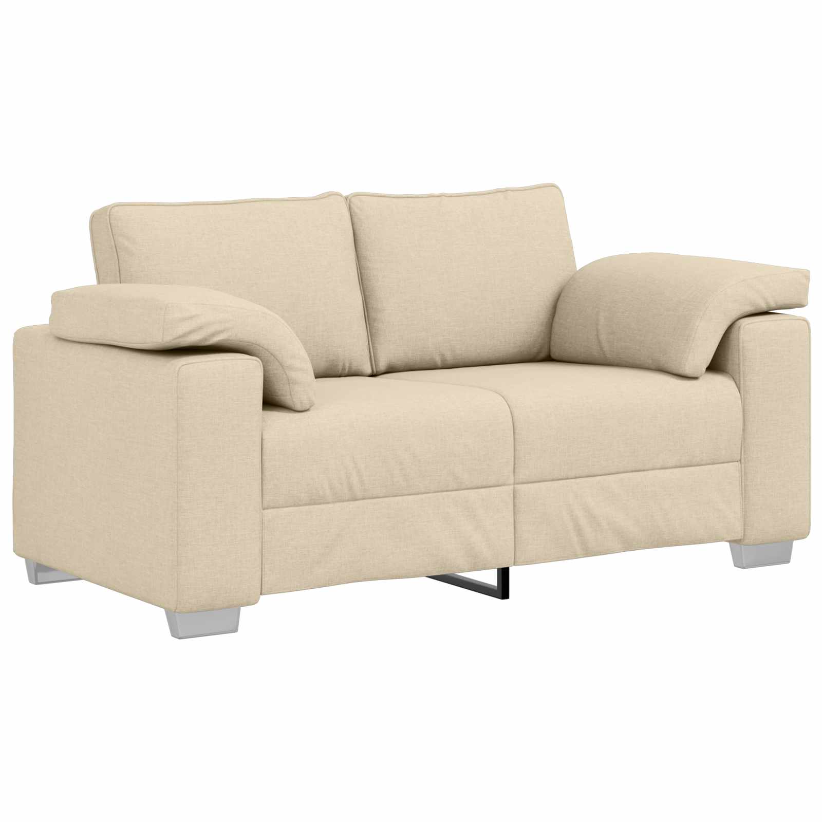 Bank 3 pcs Crème 219 x 80 x 82 cm Linnen-mix stof – afbeelding 5