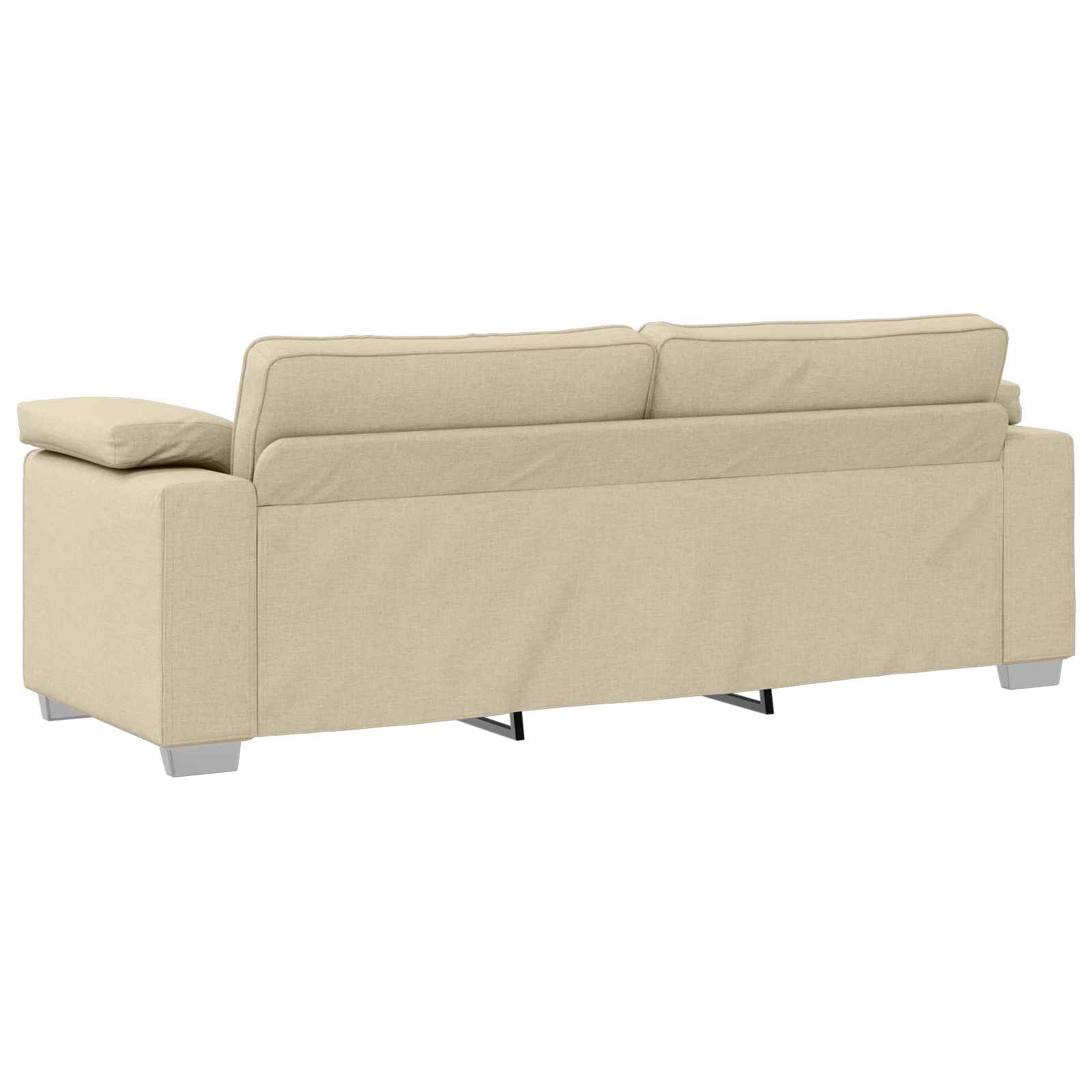 Bank 3 pcs Crème 219 x 80 x 82 cm Linnen-mix stof – afbeelding 9