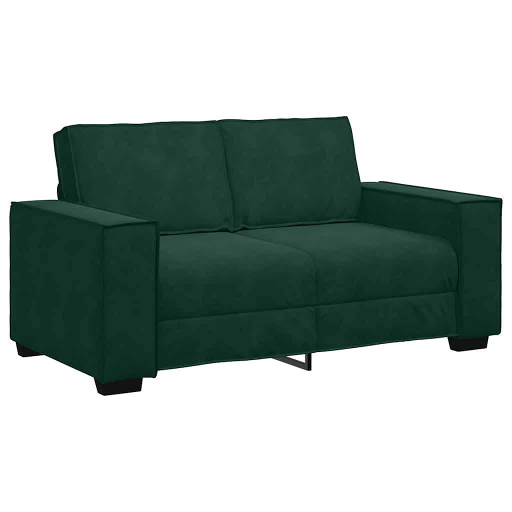 2-delige Loungeset met kussens fluweel donkergroen – afbeelding 4