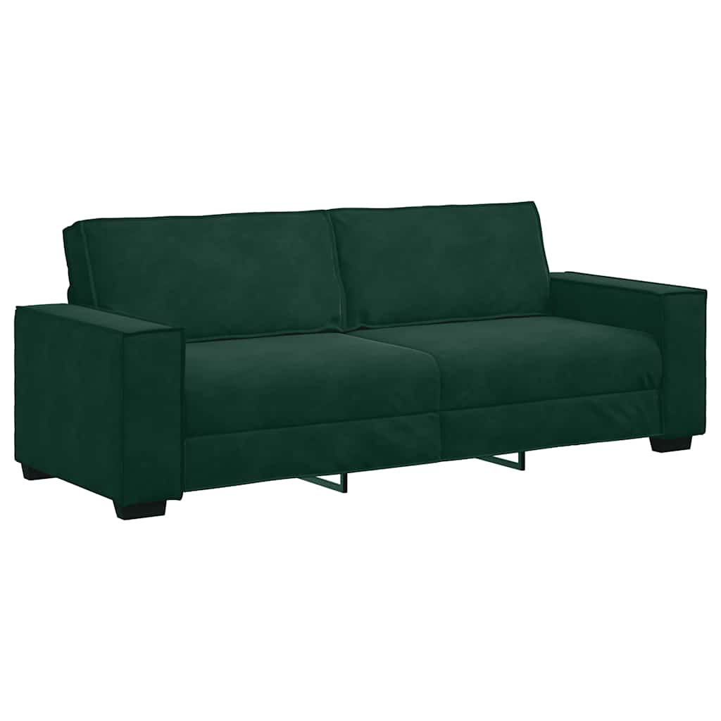 2-delige Loungeset met kussens fluweel donkergroen – afbeelding 5