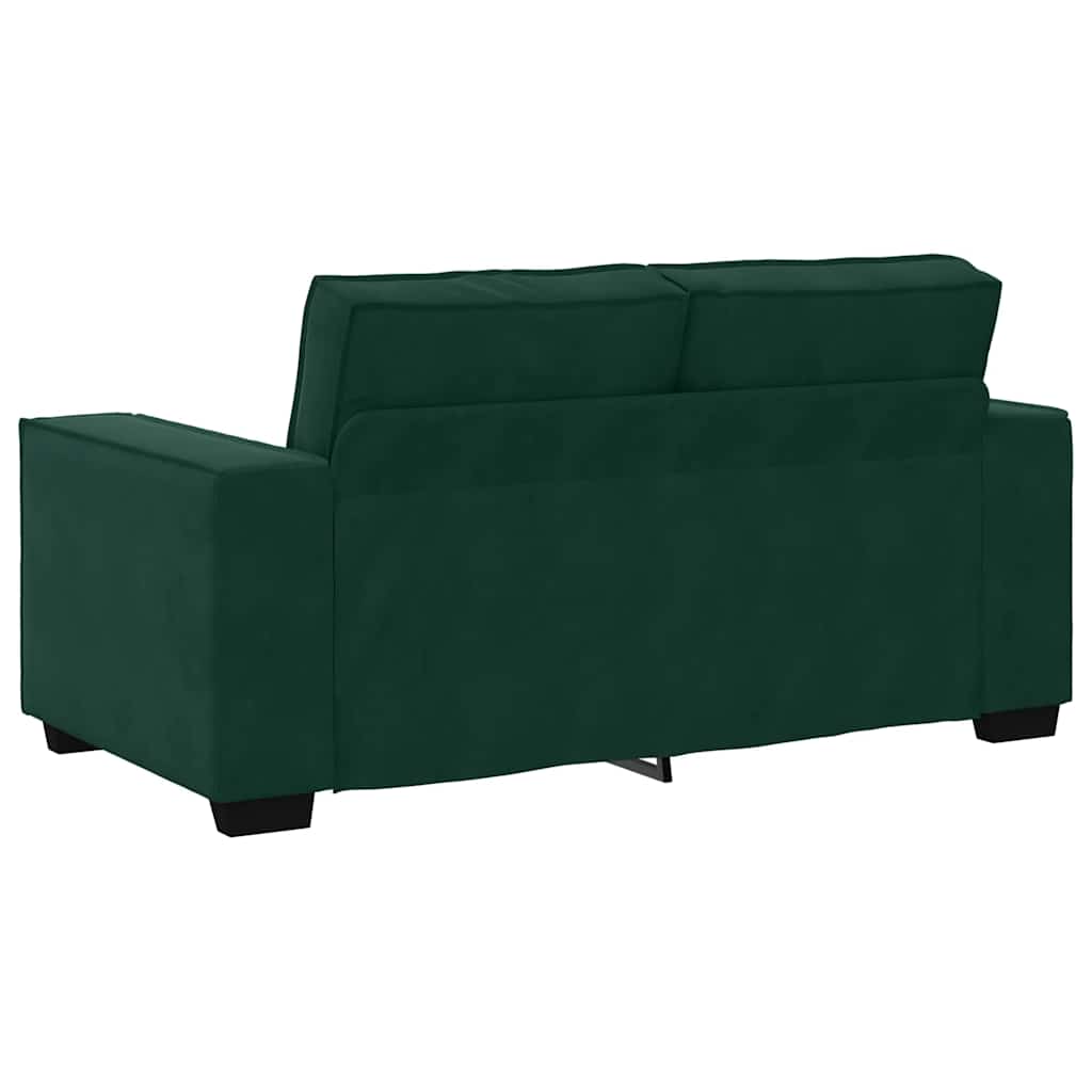 2-delige Loungeset met kussens fluweel donkergroen – afbeelding 6