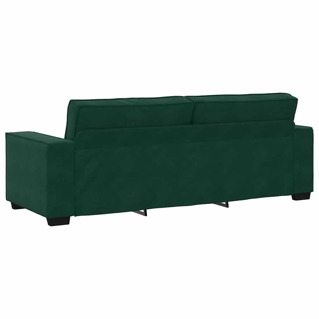 2-delige Loungeset met kussens fluweel donkergroen – afbeelding 7