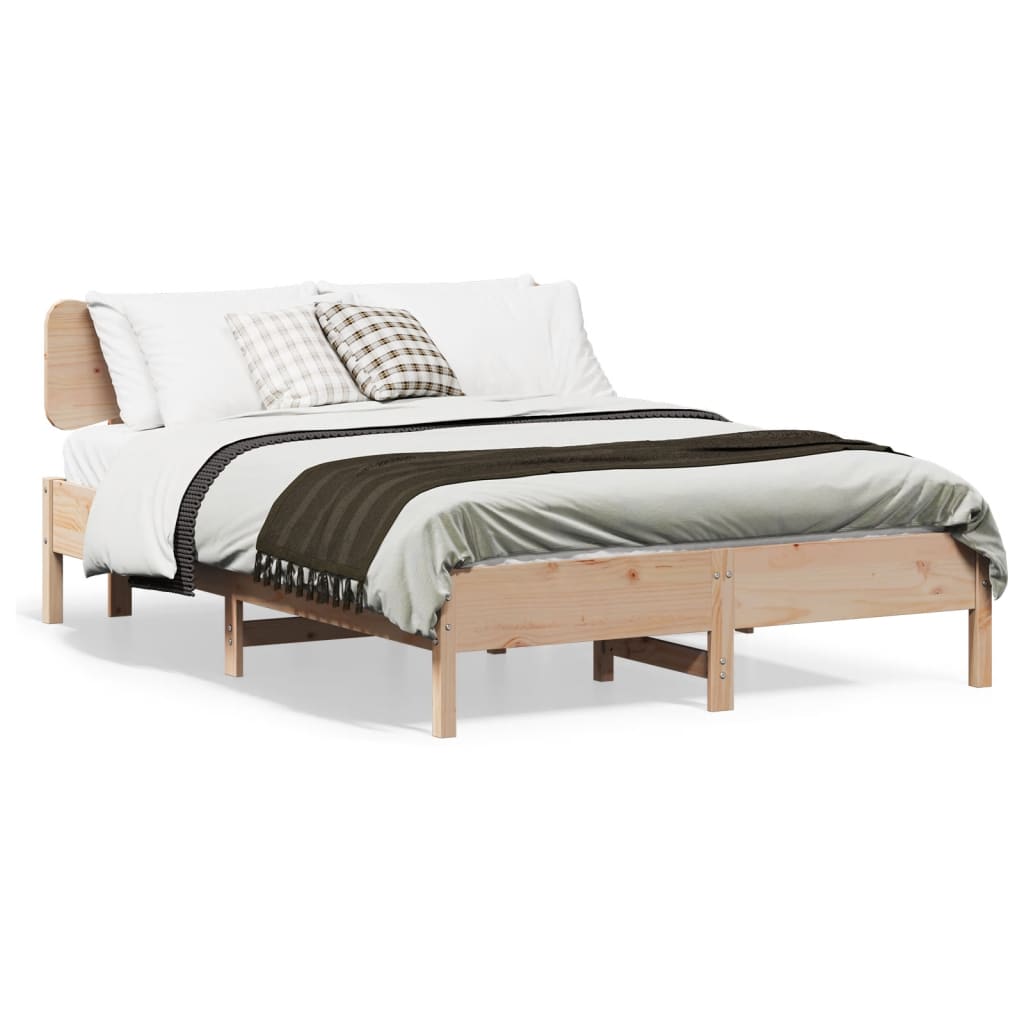 Bedframe zonder matras massief grenenhout 135x190 cm – afbeelding 1
