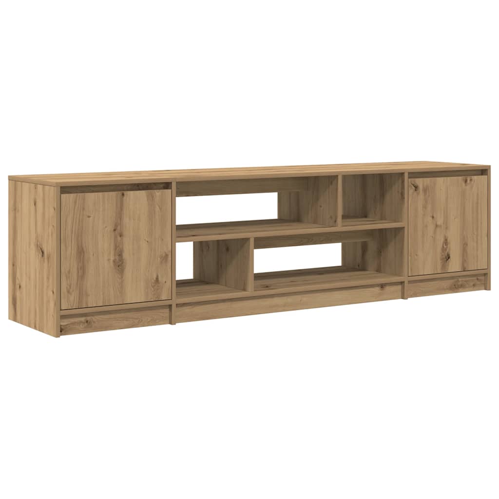 Tv-meubel 188,5x41x50 cm spaanplaat ambachtelijk eikenkleurig – afbeelding 2
