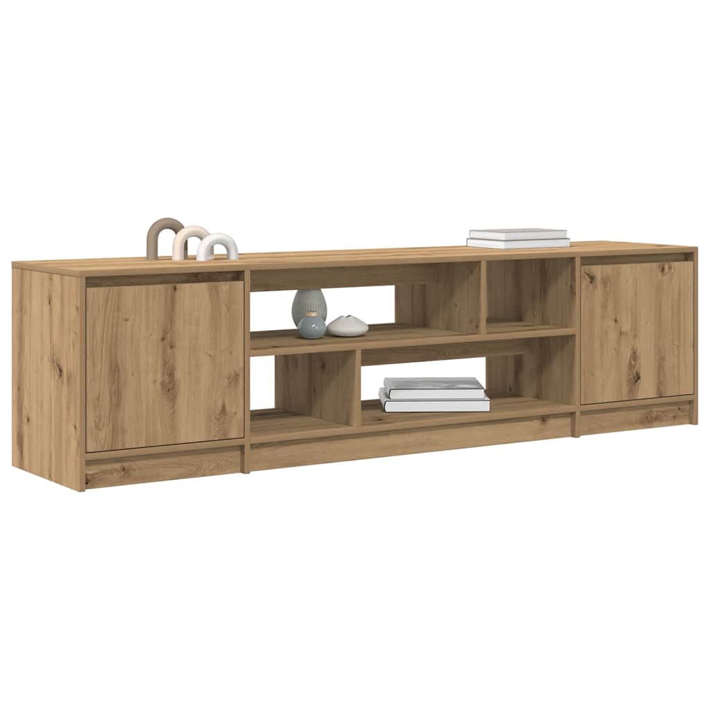 Tv-meubel 188,5x41x50 cm spaanplaat ambachtelijk eikenkleurig – afbeelding 4