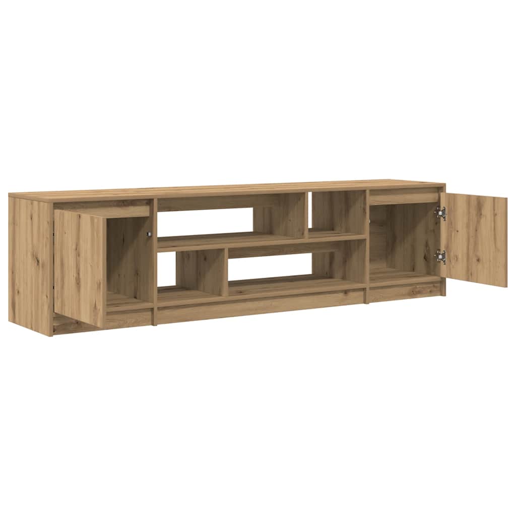 Tv-meubel 188,5x41x50 cm spaanplaat ambachtelijk eikenkleurig – afbeelding 5