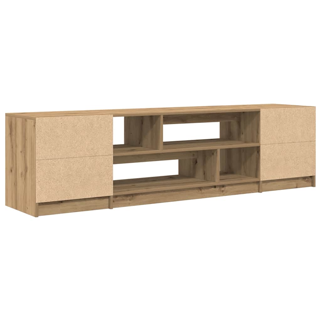 Tv-meubel 188,5x41x50 cm spaanplaat ambachtelijk eikenkleurig – afbeelding 8