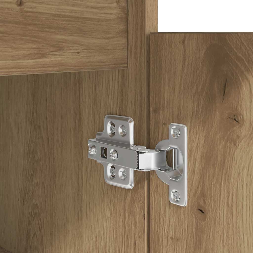 Bureau artisanaal eikenkleurig 140 x 49 x 76 cm Bewerkt hout – afbeelding 11