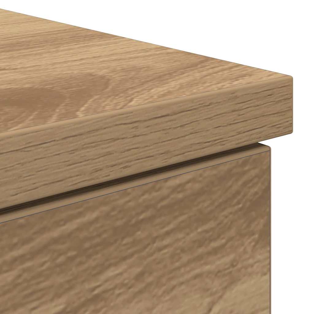 Bureau artisanaal eikenkleurig 140 x 49 x 76 cm Bewerkt hout – afbeelding 9