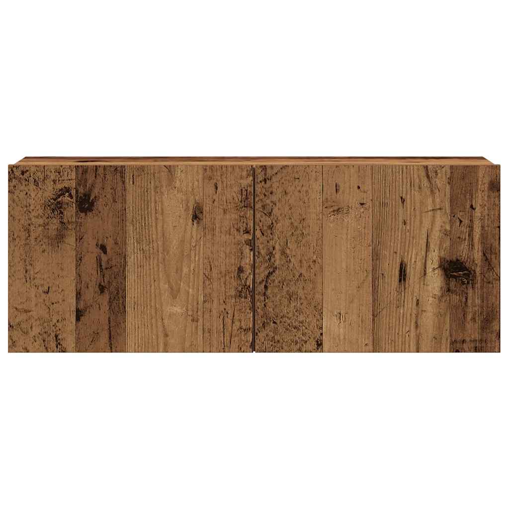 8-delig Tv-meubelset wandmontage bewerkt hout oud houtkleurig – afbeelding 5