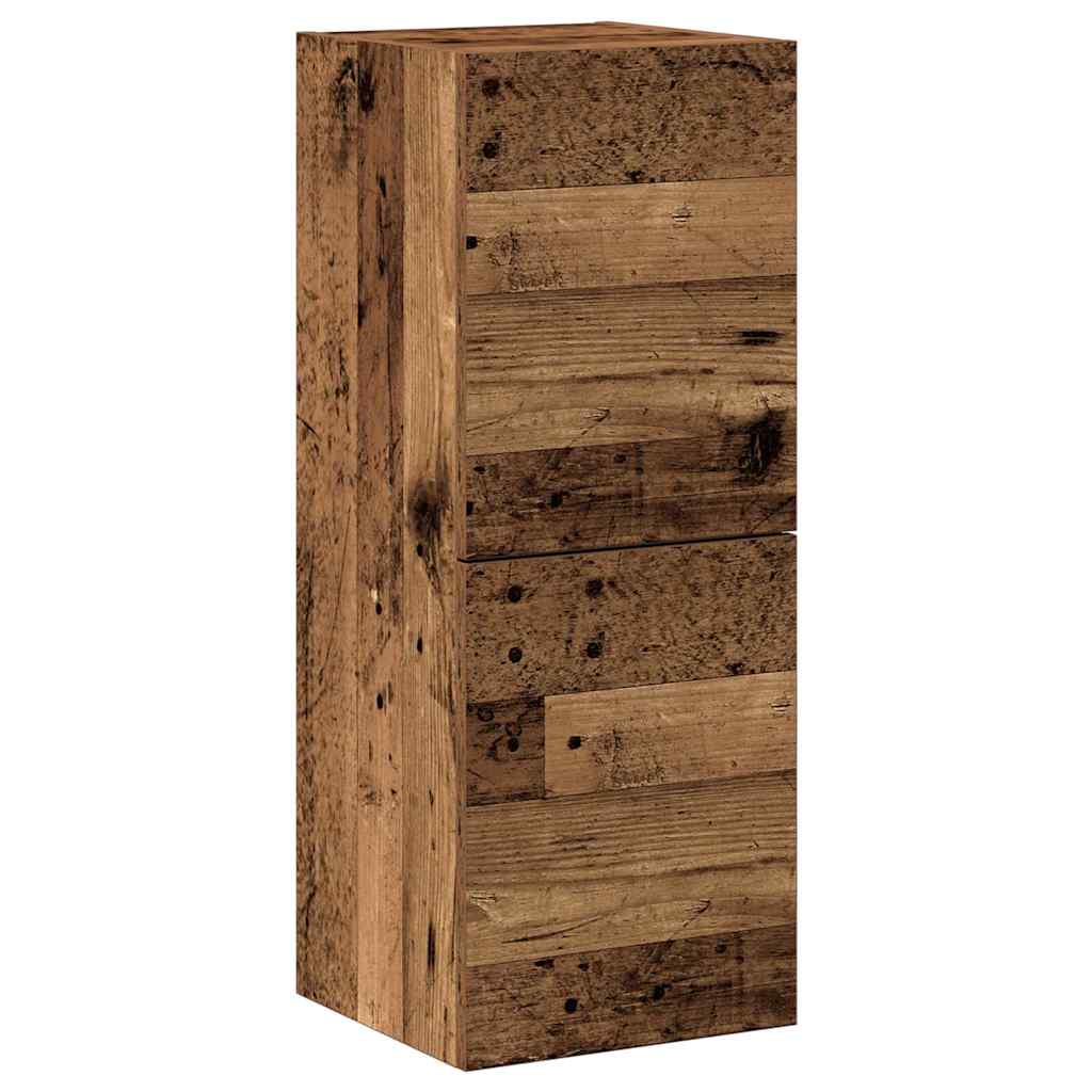 4-delig Tv-meubelset wandmontage bewerkt hout oud houtkleurig – afbeelding 6