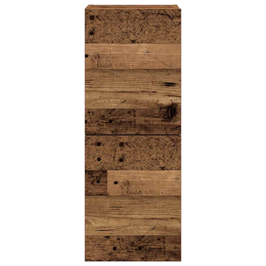 4-delig Tv-meubelset wandmontage bewerkt hout oud houtkleurig – afbeelding 7