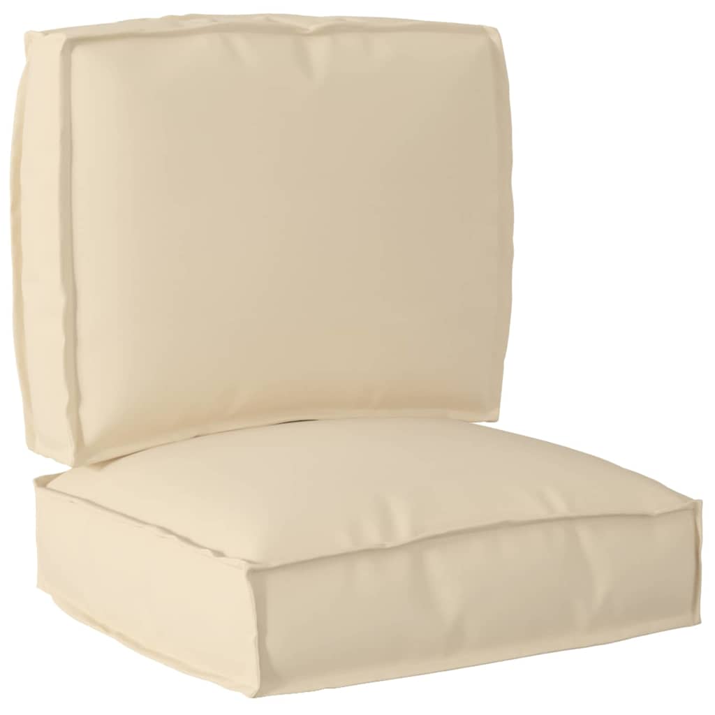 Pallet Kussen Set 2 pcs Beige Oxford Stof – afbeelding 1