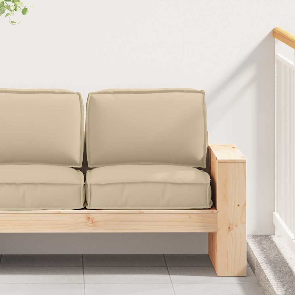 Pallet Kussen Set 2 pcs Beige Oxford Stof – afbeelding 1