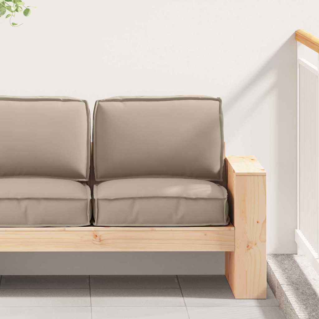 Pallet Kussen Set 2 pcs Taupe Oxford Stof – afbeelding 1