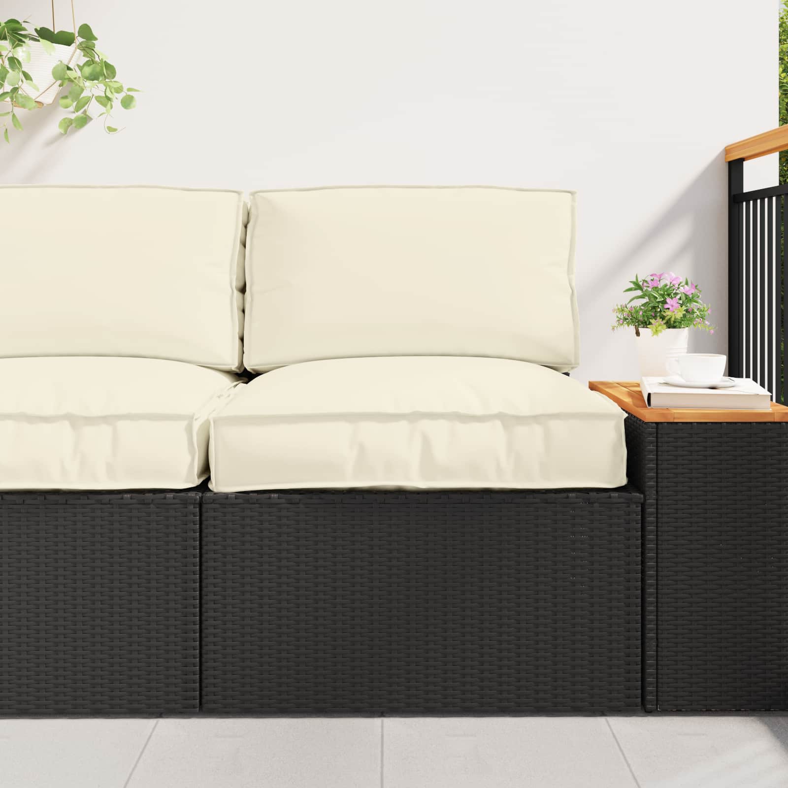 Pallet Kussen Set 2 pcs Crème Oxford Stof – afbeelding 1