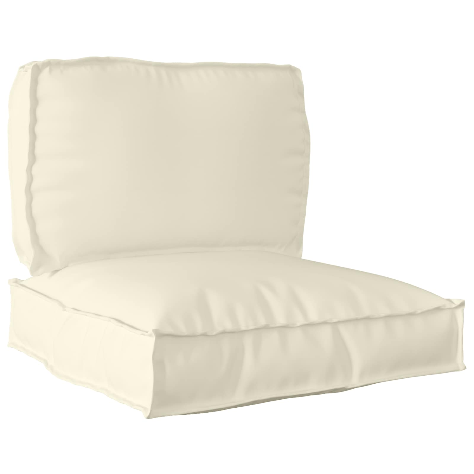 Pallet Kussen Set 2 pcs Crème Oxford Stof – afbeelding 2