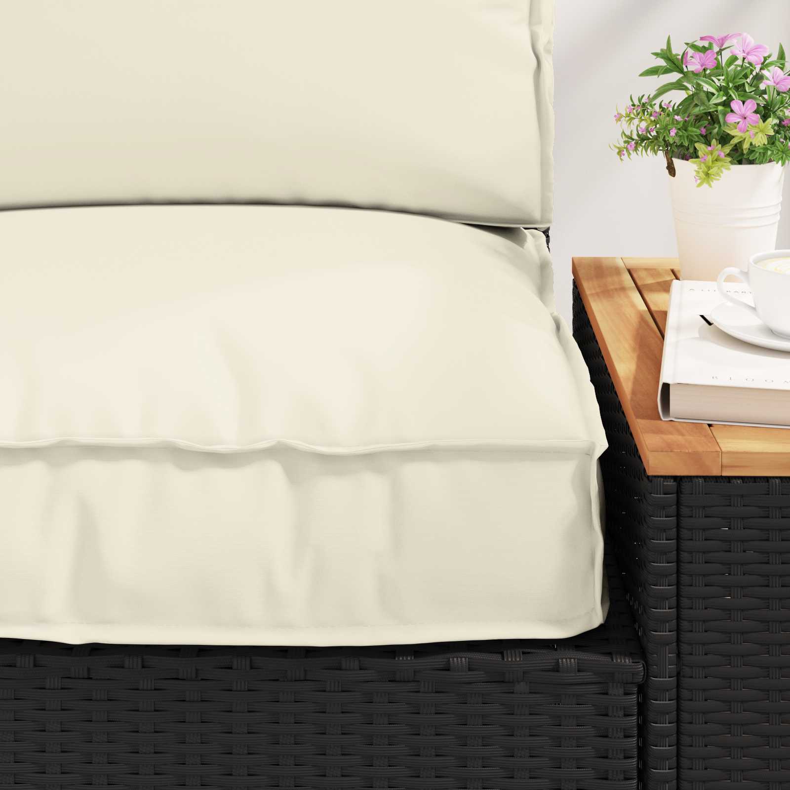 Pallet Kussen Set 2 pcs Crème Oxford Stof – afbeelding 5