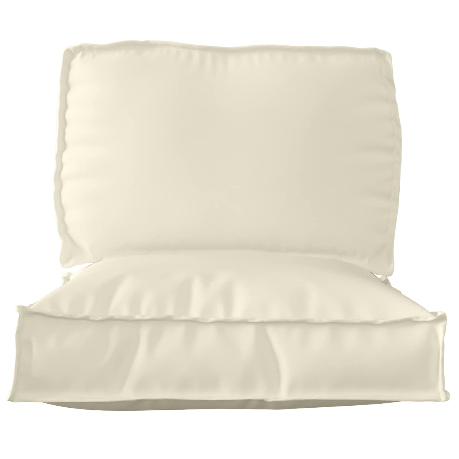 Pallet Kussen Set 2 pcs Crème Oxford Stof – afbeelding 8
