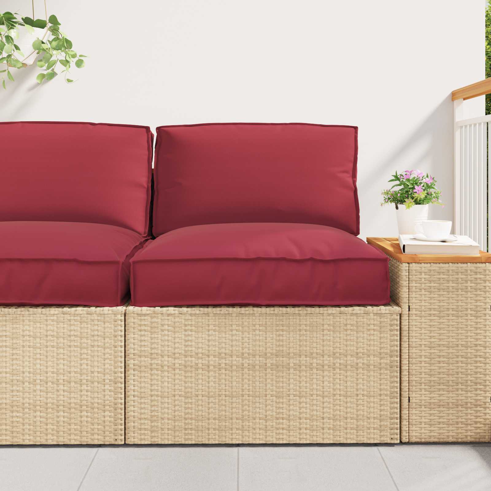 Pallet Kussen Set 2 pcs Crème Oxford Stof – afbeelding 1