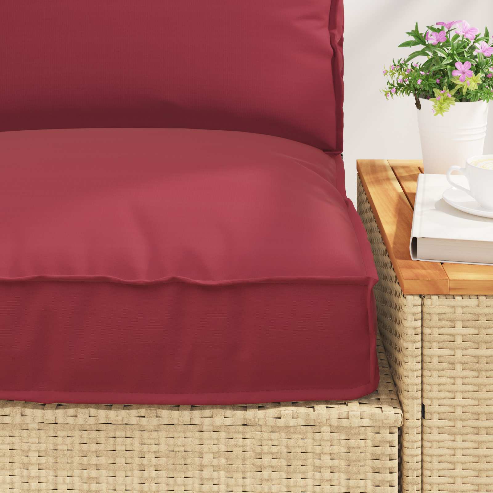 Pallet Kussen Set 2 pcs Crème Oxford Stof – afbeelding 5