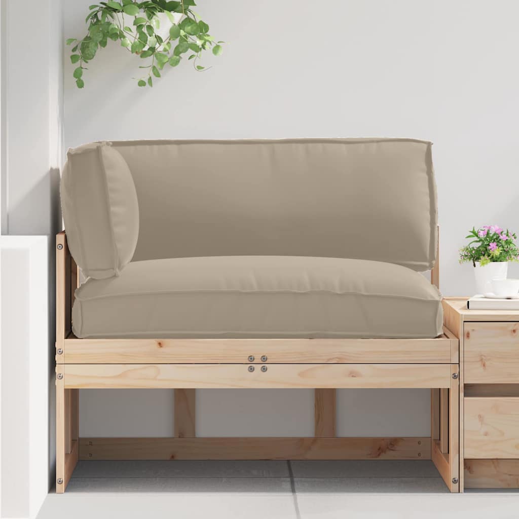 Pallet Kussen Set 3 pcs Taupe Oxford Stof – afbeelding 1