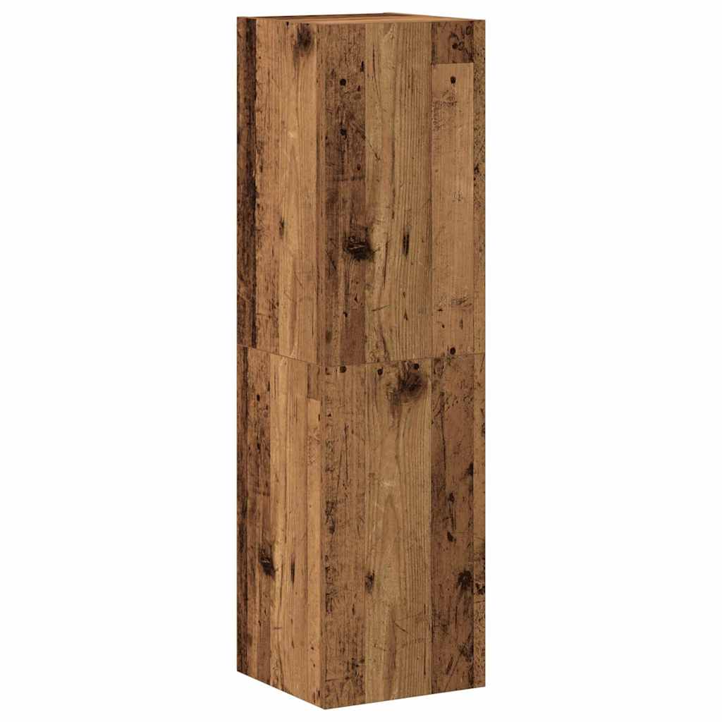 6-delig Tv-meubelset wandmontage bewerkt hout oud houtkleurig – afbeelding 6
