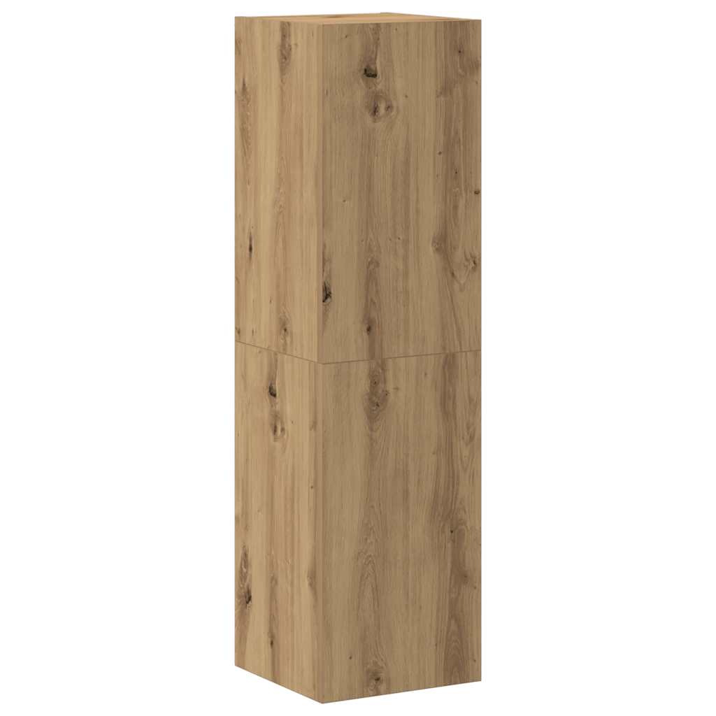 6-delig Tv-meubelset wandmontage bewerkt hout artisanaal eiken – afbeelding 6
