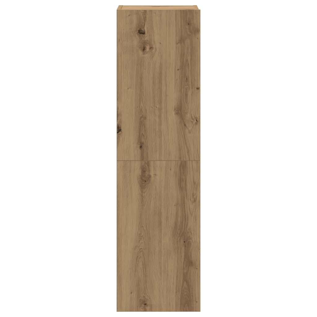 6-delig Tv-meubelset wandmontage bewerkt hout artisanaal eiken – afbeelding 7