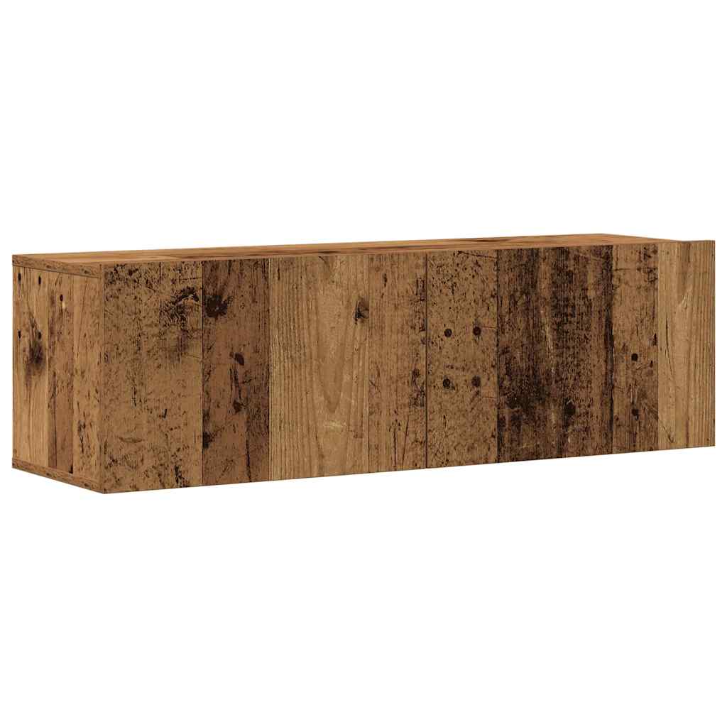 5-delig Tv-meubelset wandmontage bewerkt hout oud houtkleurig – afbeelding 6
